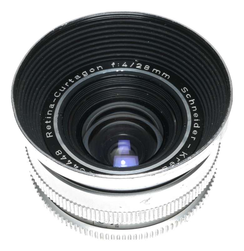 Retina-Curtagon f4/28mm Schneider wide angle vintage lens 4/28 hood