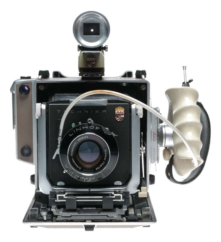 Linhof Technica IV 4x5 film camera 3 lenses grip cable finder backs set