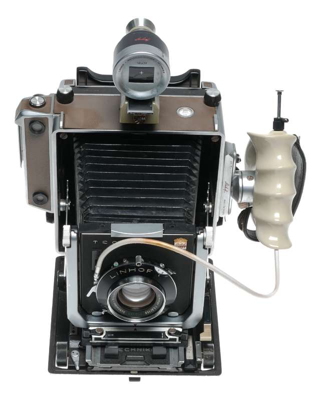 Linhof Technica IV 4x5 film camera 3 lenses grip cable finder backs set