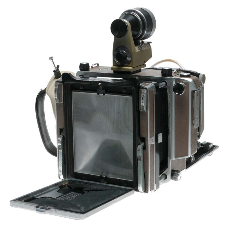Linhof Technica IV 4x5 film camera 3 lenses grip cable finder backs set