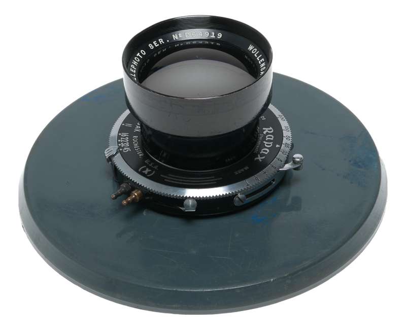 Raptar Telephoto Wollensak 10 inch f/5.6 lens with shutter and board