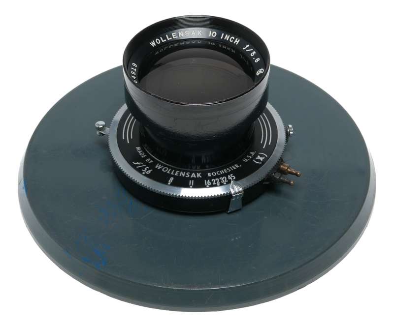 Raptar Telephoto Wollensak 10 inch f/5.6 lens with shutter and board