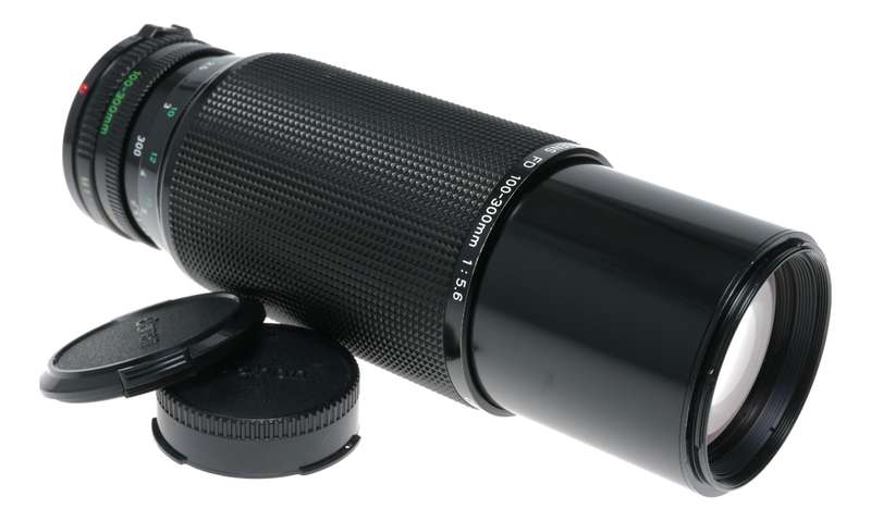 Canon Zoom Lens FD 100-300mm 1:5.6 vintage film SLR camera lens