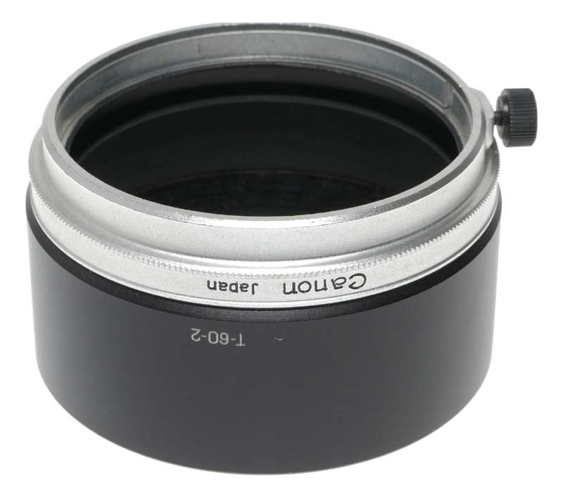 Canon T-60-2 lens hood 60mm vintage film camera shade