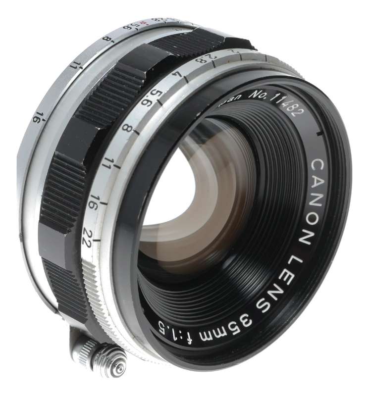 Canon Lens LTM 35mm 1:1.5 fast wide vintage M39 Leica screw mount 1.5/35