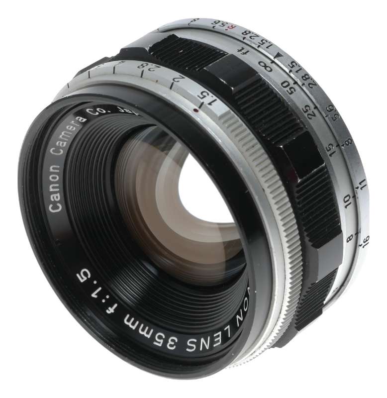 Canon Lens LTM 35mm 1:1.5 fast wide vintage M39 Leica screw mount 1.5/35