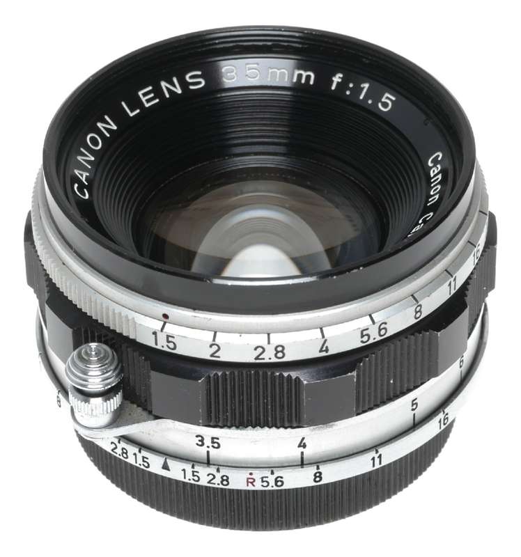Canon Lens LTM 35mm 1:1.5 fast wide vintage M39 Leica screw mount 1.5/35