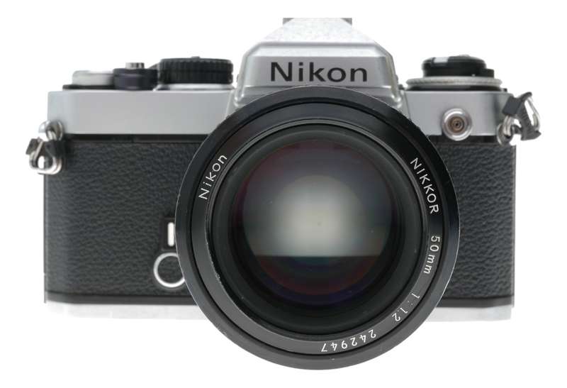 Nikkor 50mm 1.2 fast lens 1.2/50 lens just serviced Nikon FE SLR camera