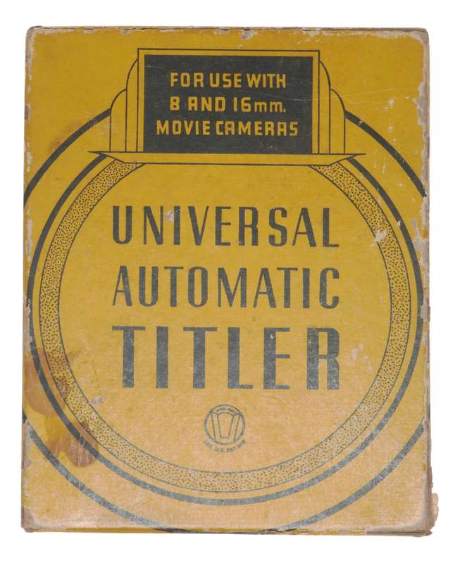 Universal Automatic Titler vintage set complete boxed 16mm camera accessory