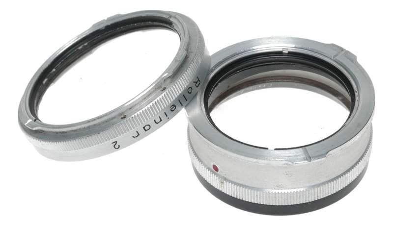 Rolleinar 2 Rolleiflex close up lens attachment RII set cased complete Heidosmat