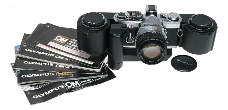 OM-2n Olympus 1.4/50mm 250 Film back 1 rare vintage 35 mm SLR camera