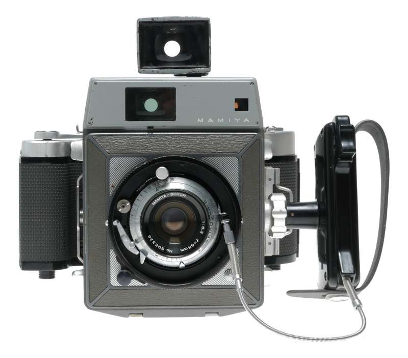 Mamiya Universal Press film Camera set 3 lenses 3 backs viewfinder vintage set
