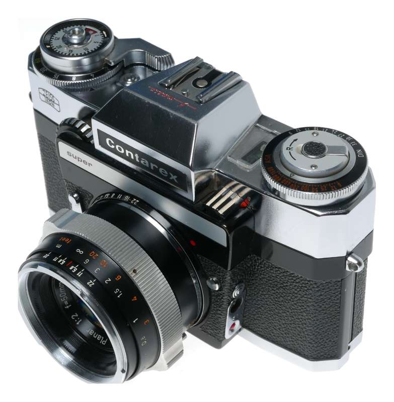Contarex SE Super Zeiss Planar 1:2/50mm Chrome SLR 35mm film camera boxes