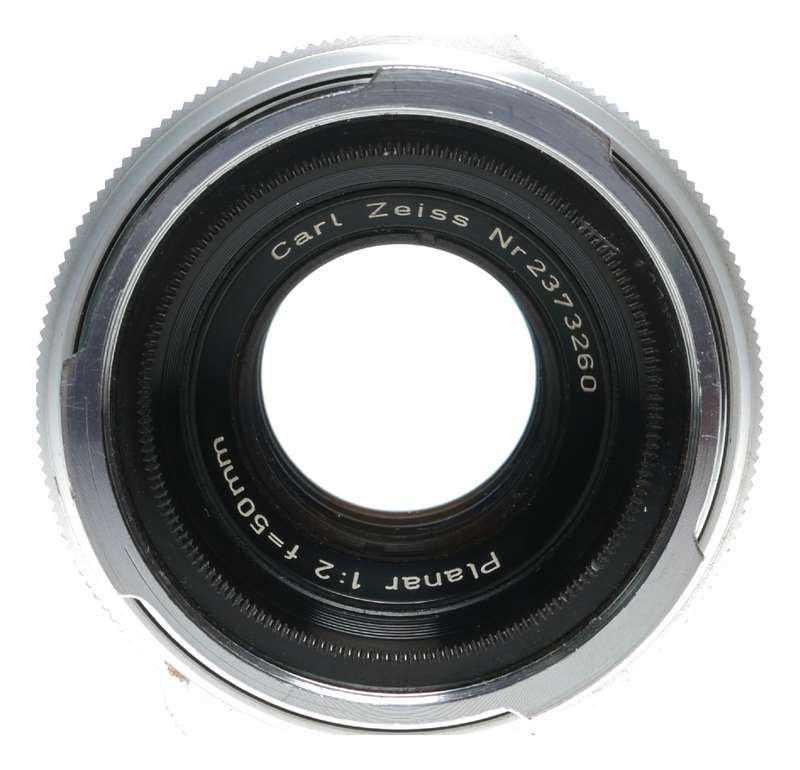Planar 2/50 Zeiss Contarex vintage film lens f/2 50mm chrome f=50mm