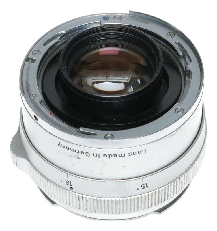 Planar 2/50 Zeiss Contarex vintage film lens f/2 50mm chrome f=50mm