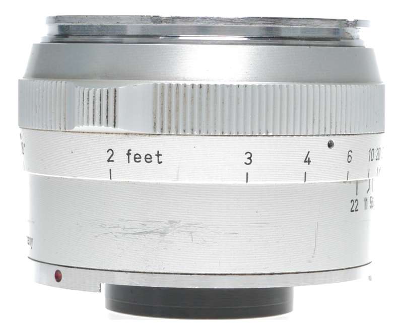 Planar 2/50 Zeiss Contarex vintage film lens f/2 50mm chrome f=50mm