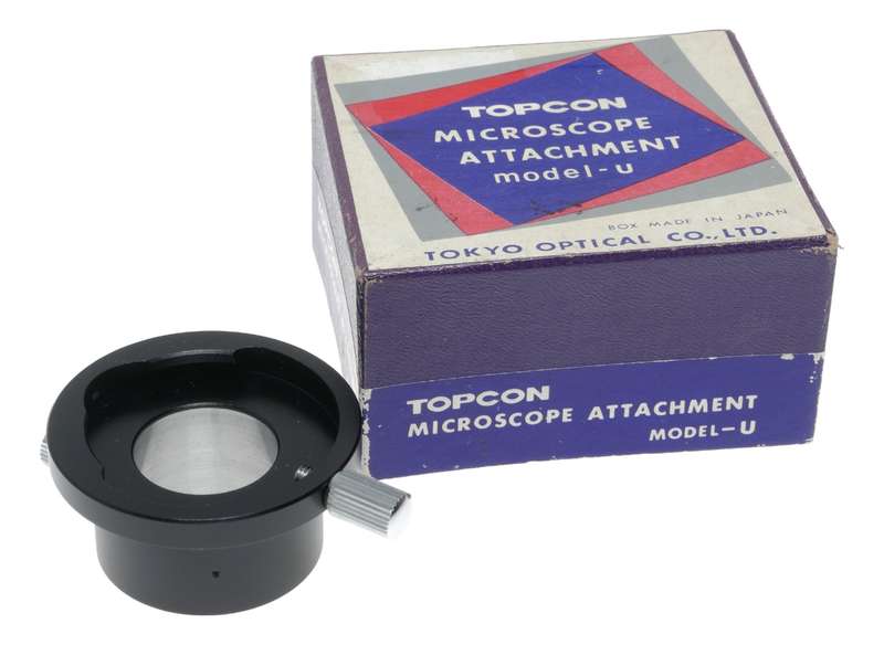 Topcon microscope Attachment Model U trinocular photo tube boxed SLR