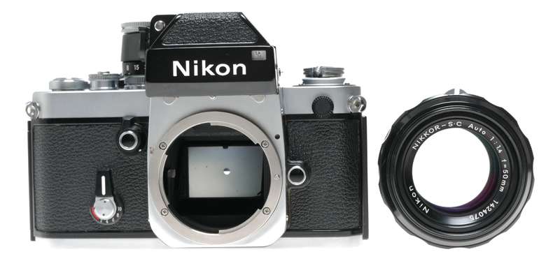 Nikon F2 SLR vintage film camera Nikkor-S.C Auto 1.4 f=50mm Nikon lens
