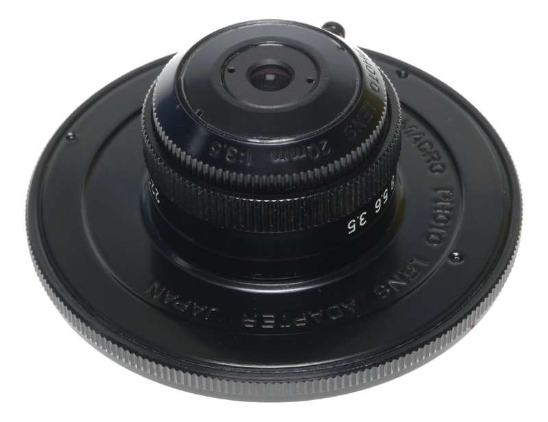 Canon macro photo lens adapter 20mm 3.5 rare Luminar 3.5/20