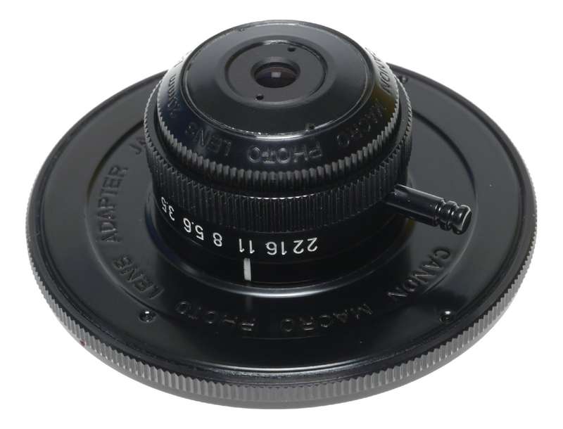 Canon macro photo lens adapter 20mm 3.5 rare Luminar 3.5/20