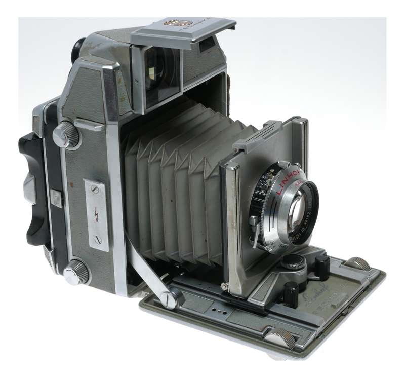 Linhof Super Technika 6x9 film camera 3 lens Case Grip flash backs set