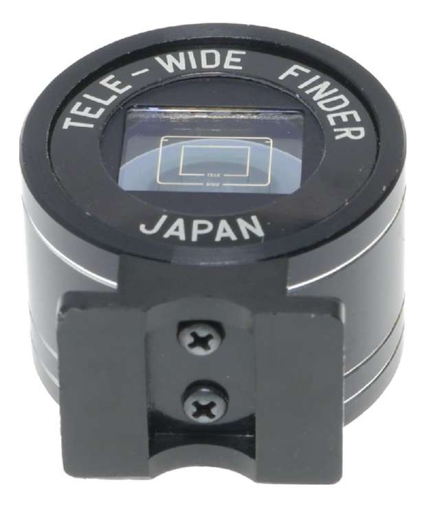 Tele-Wide Finder cold shu mounted for 35mm vintage film camera