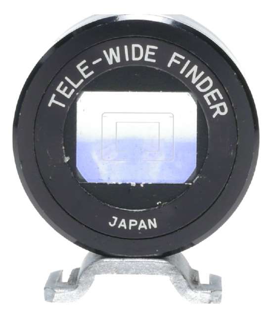 Black Tele-Wide Finder cold shu mounted for 35mm vintage film camera
