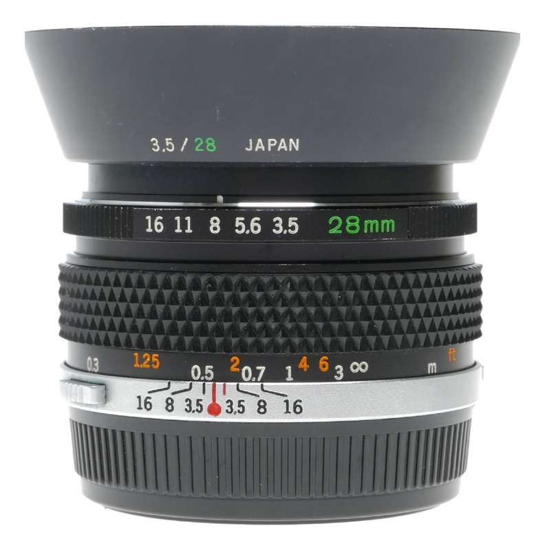 Olympus 1:3.5 f=28mm Zuiko Auto-W OM-System vintage SLR wide lens set