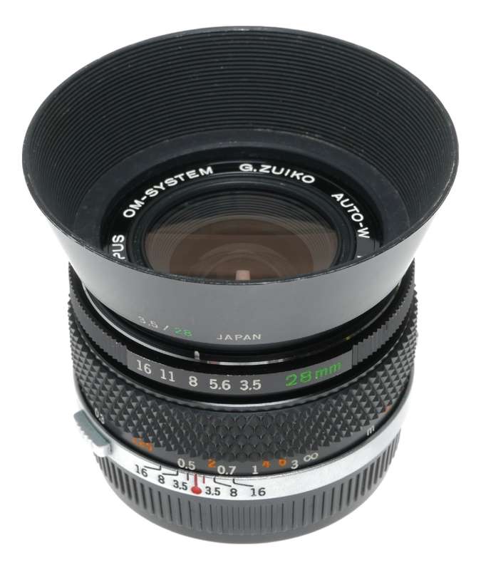 Olympus 1:3.5 f=28mm Zuiko Auto-W OM-System vintage SLR wide lens set