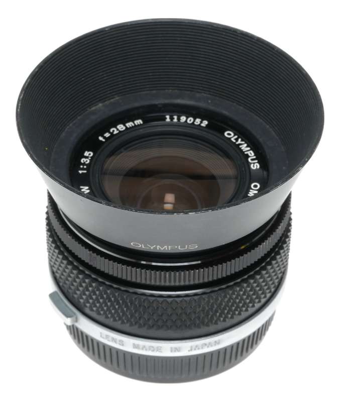 Olympus 1:3.5 f=28mm Zuiko Auto-W OM-System vintage SLR wide lens set
