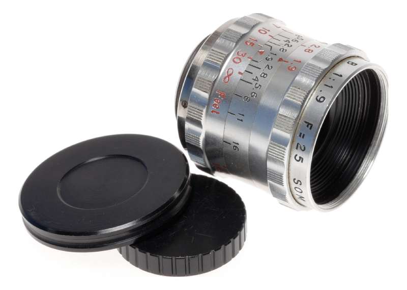 SOM Berthiot Cinor B 1:1.9 F=25 for 16mm Cine Camera Lens