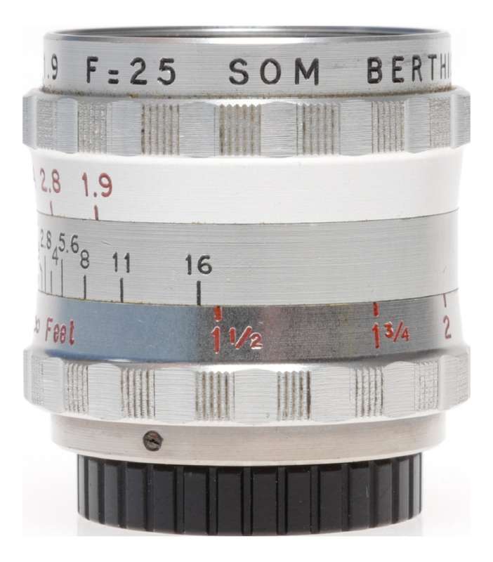 SOM Berthiot Cinor B 1:1.9 F=25 for 16mm Cine Camera Lens