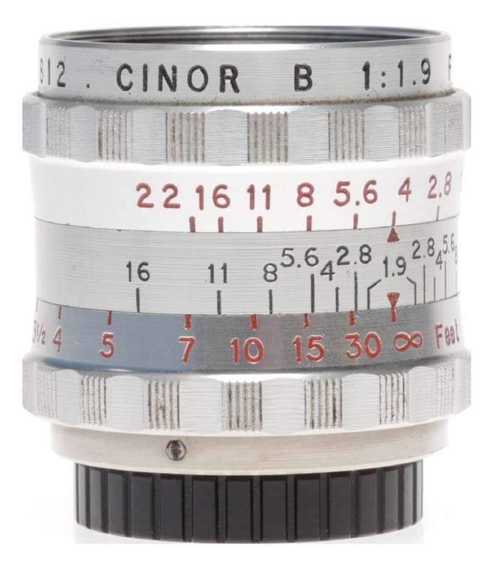 SOM Berthiot Cinor B 1:1.9 F=25 for 16mm Cine Camera Lens