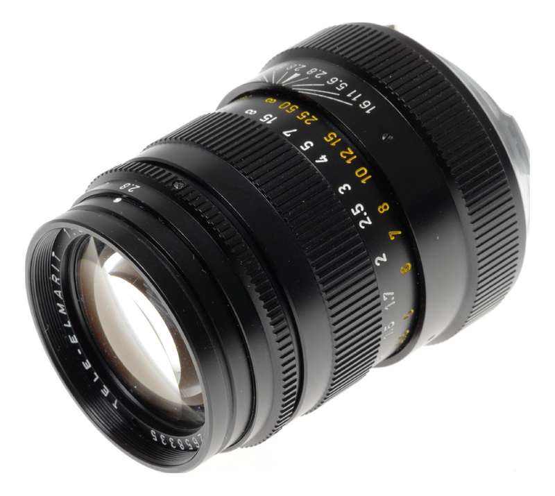 Leitz Tele-Elmarit 1:2.8/90 Leica M Lens 12575 Hood Caps