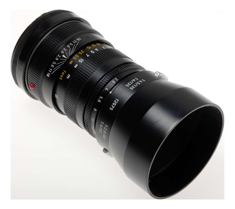 Leitz Tele-Elmarit 1:2.8/90 Leica M Lens 12575 Hood Caps