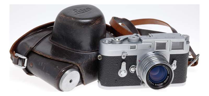 Leica M3 35mm Film RF Camera Hybrid Nikkor-H 1:2 f=5cm Serviced