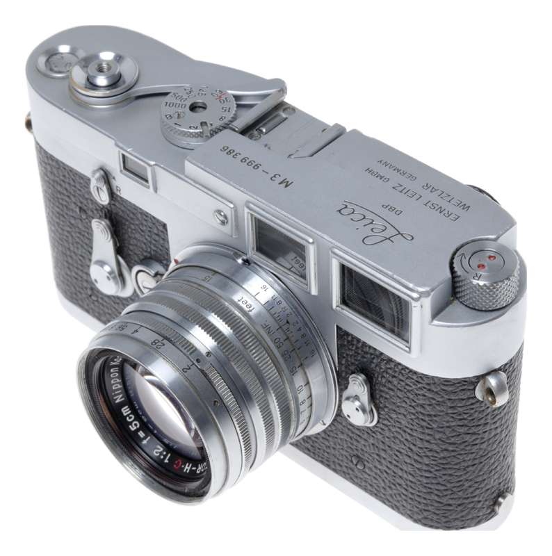 Leica M3 35mm Film RF Camera Hybrid Nikkor-H 1:2 f=5cm Serviced