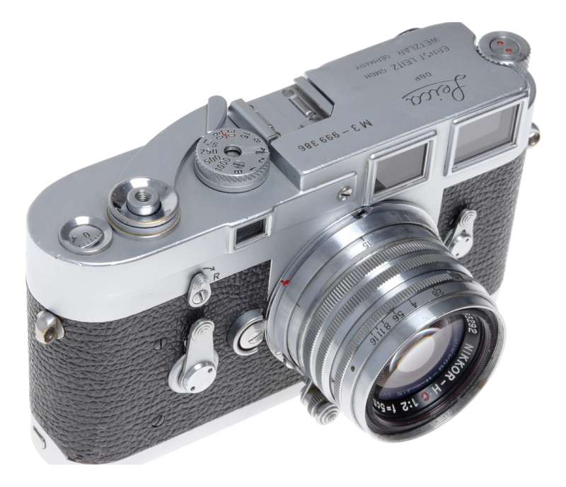 Leica M3 35mm Film RF Camera Hybrid Nikkor-H 1:2 f=5cm Serviced