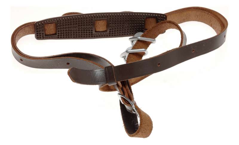 Leica Teleyt Leather Neck Strap Double Screw Mount Rare