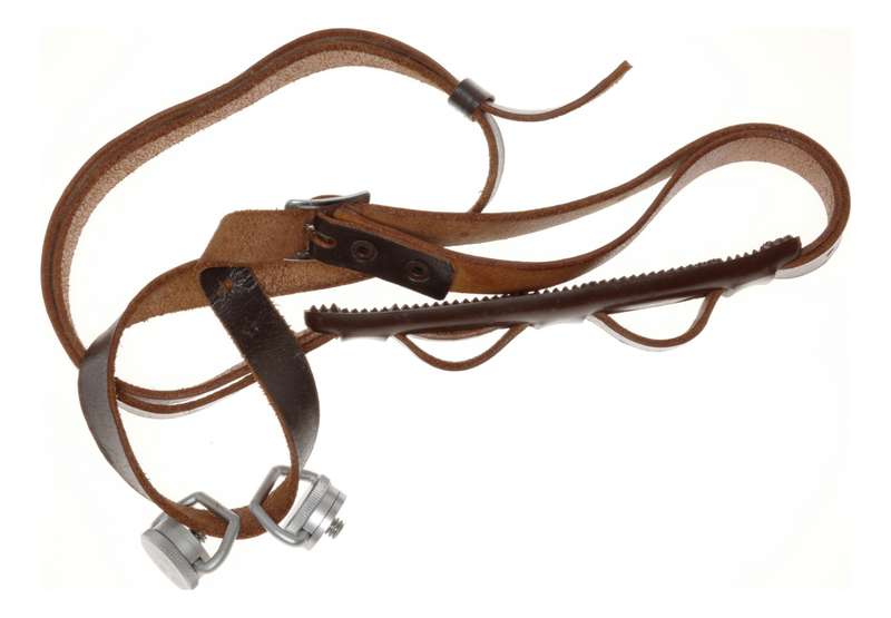 Leica Teleyt Leather Neck Strap Double Screw Mount Rare