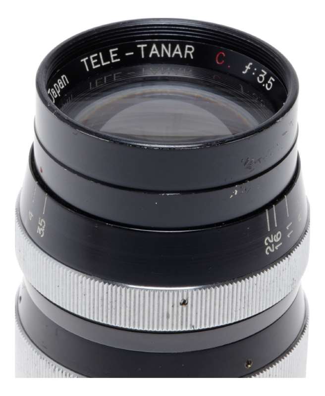Tanaka Tele-Tanar C f:3.5 13.5cm IVS Camera Lens M39 LM