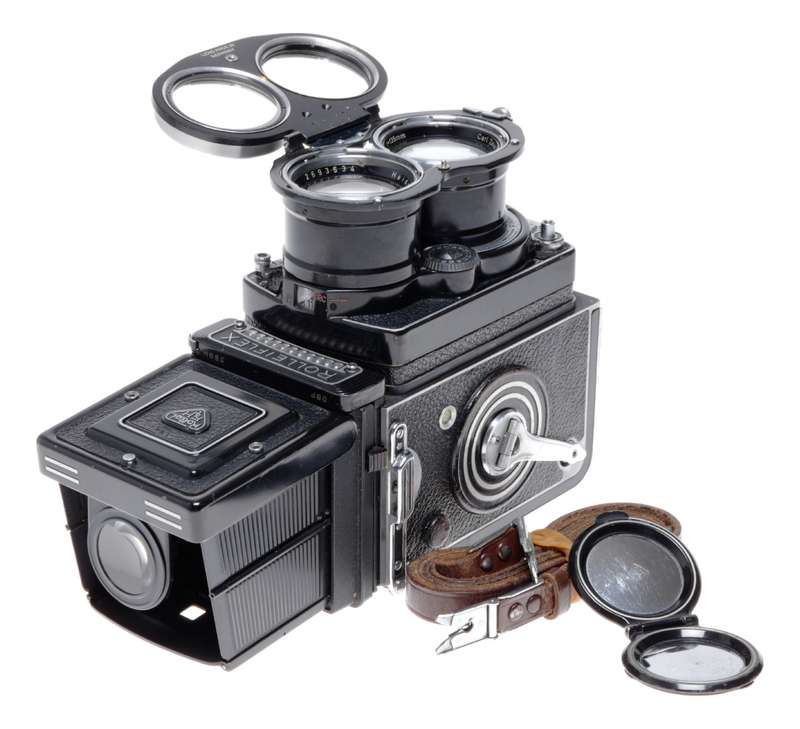 Tele Rolleiflex Type 1 TLR 6x6 Film Camera Sonnar f/4 135mm Serviced
