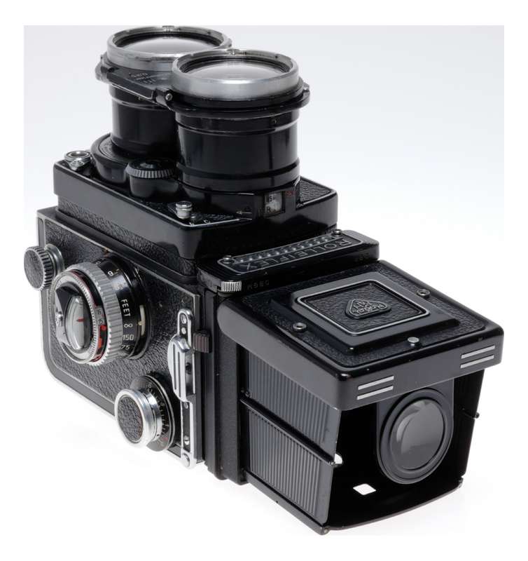 Tele Rolleiflex Type 1 TLR 6x6 Film Camera Sonnar f/4 135mm Serviced