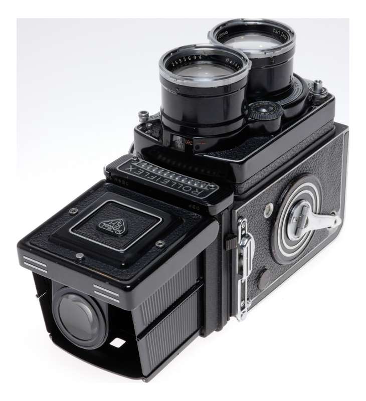 Tele Rolleiflex Type 1 TLR 6x6 Film Camera Sonnar f/4 135mm Serviced