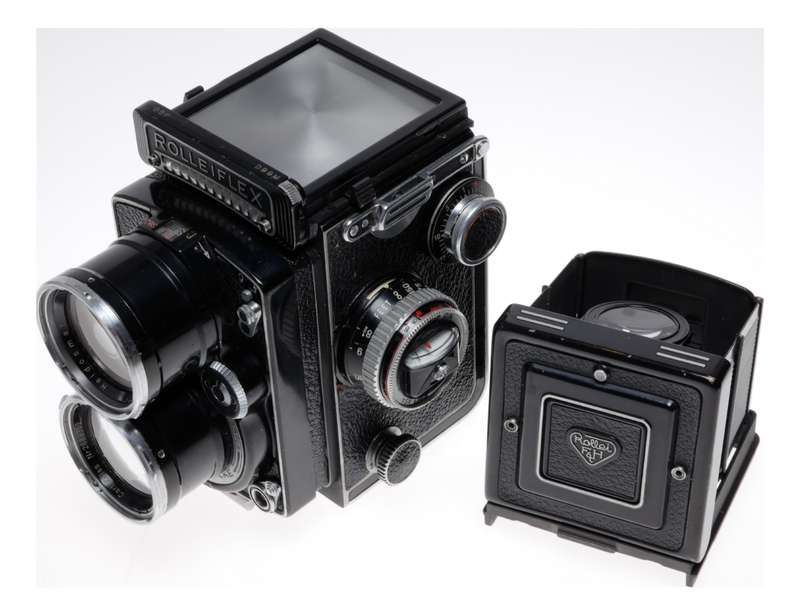 Tele Rolleiflex Type 1 TLR 6x6 Film Camera Sonnar f/4 135mm Serviced
