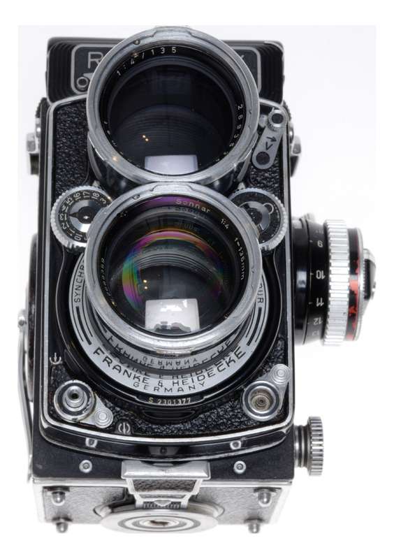 Tele Rolleiflex Type 1 TLR 6x6 Film Camera Sonnar f/4 135mm Serviced