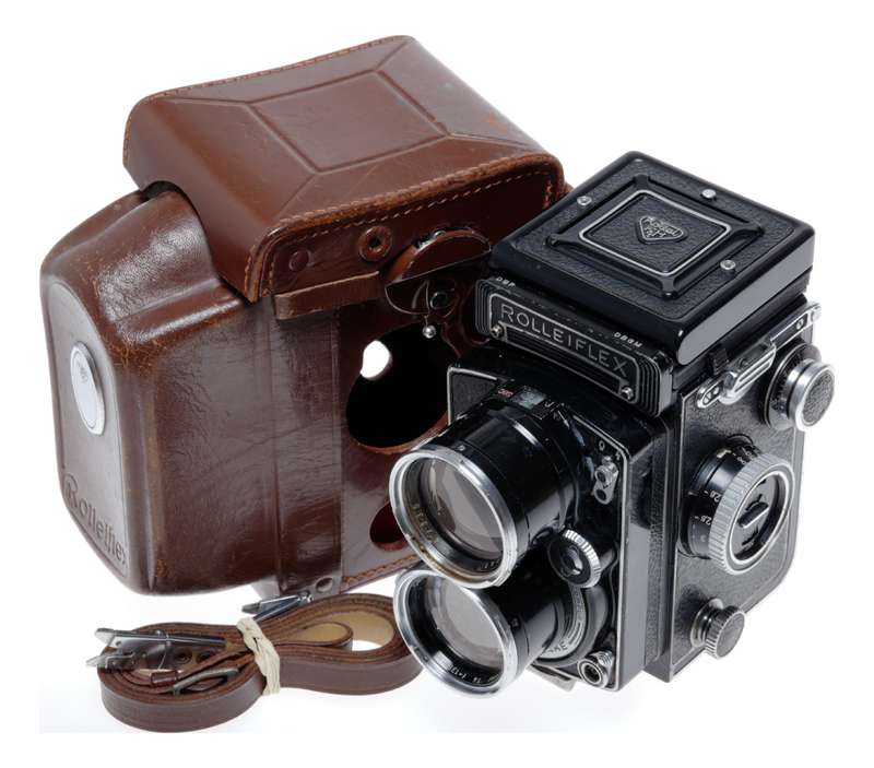 Tele Rolleiflex Type 1 6x6 Film TLR Camera Sonnar f/4 135mm Serviced