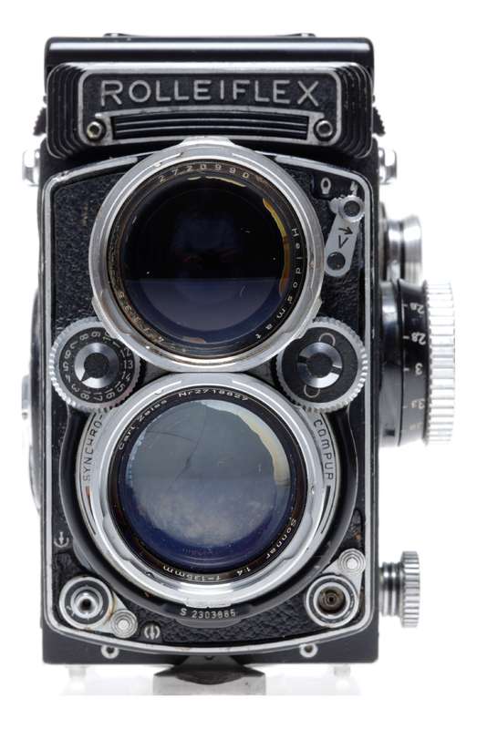 Tele Rolleiflex Type 1 6x6 Film TLR Camera Sonnar f/4 135mm Serviced