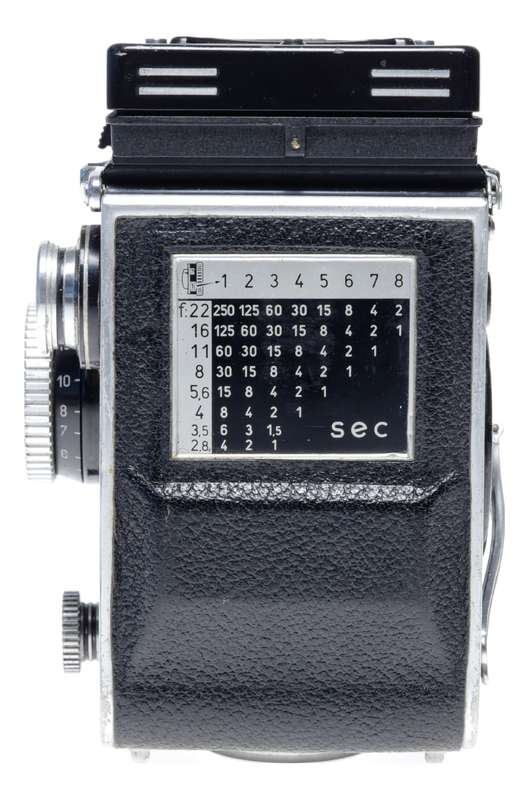 Tele Rolleiflex Type 1 6x6 Film TLR Camera Sonnar f/4 135mm Serviced
