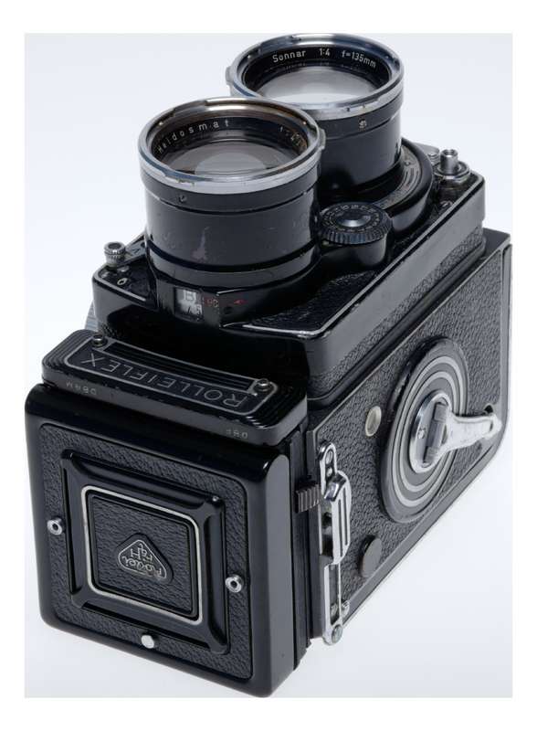 Tele Rolleiflex Type 1 6x6 Film TLR Camera Sonnar f/4 135mm Serviced